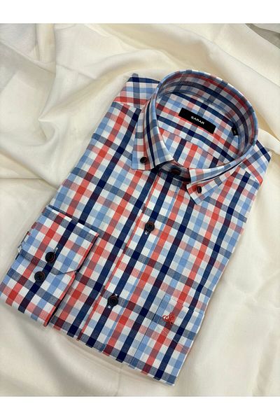 Sarar ȚESĂ 100% BUMBAC CAMAȘĂ DE BUZUUNAR PLINĂ CLASIC REGULAR