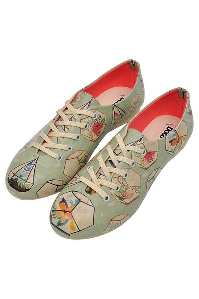 Dogo Pantofi casual verzi din piele vegană de damă - My Terrarium Design