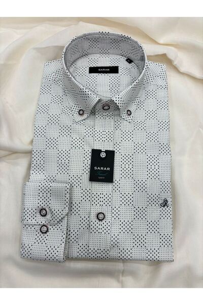 Sarar ТКАНИНА ТКАНИНА КЛАСИЧНИЙ СТІЙКИЙ СЛІМ-ФІТ СОРОЧКА