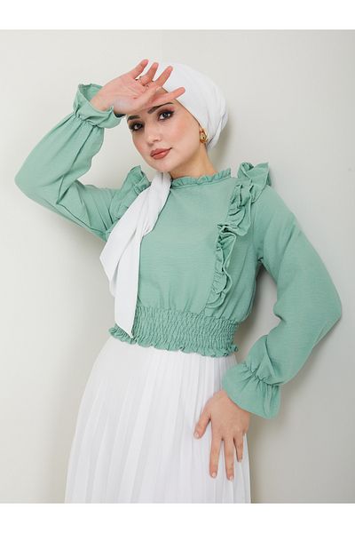 VOLT CLOTHİNG Γυναικεία μπλούζα Ayrobin Ruffle