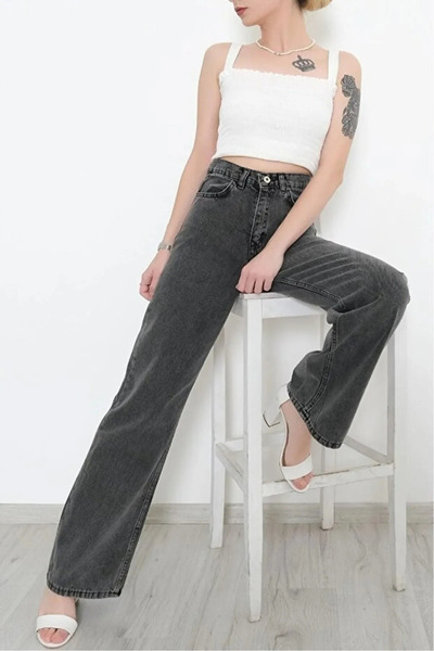 dressmix Sa likrom Ležerne pantalone Dimljene farmerke