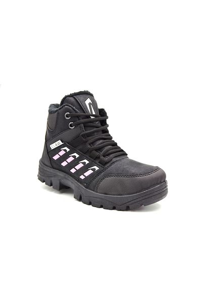 Prego Αδιάβροχες Unisex Μπότες με Γούνα Εσωτερικά Claw ΜΑΥΡΟ ΡΟΖ