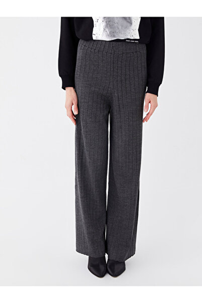 LC Waikiki Striped Women's Knitwear Trousers with Elastic Waist