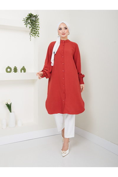 VOLT CLOTHİNG Women's Ayrobin Ribbed Maxi Length Tunic