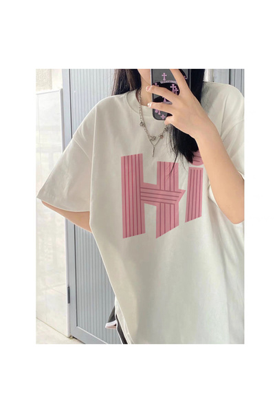 AEMİ Unisex hi Štampano Oversize kroj 100% pamuk okrugla kragna dečko T-shirt
