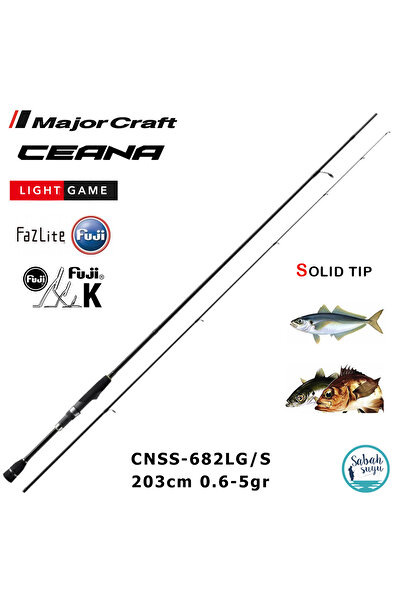 MAJOR CRAFT Ceana CNSS-682LG/S Solid 2.03mt 0.6-5gr (2P) LRF Kamış