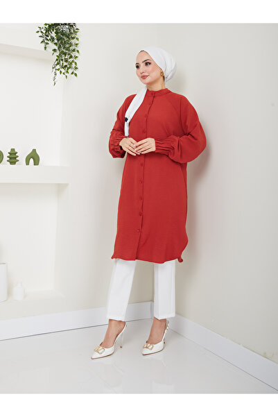 VOLT CLOTHİNG Women's Ayrobin Ribbed Maxi Length Tunic