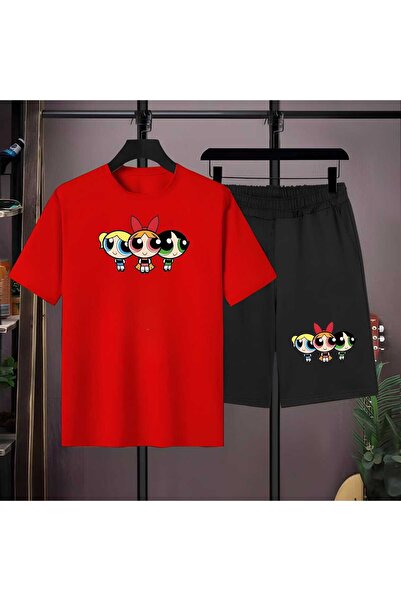 Özde35 moda طقم تي شيرت وشورت للأطفال