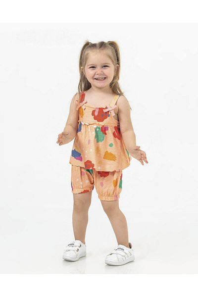 Harika KIDS طقم تونيك للفتيات الصغيرات مع شورت