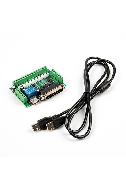 TLS Robotik Mach3 5 Eksenli CNC Step Motor Sürücü Kartı (USB Kablo Dahil)