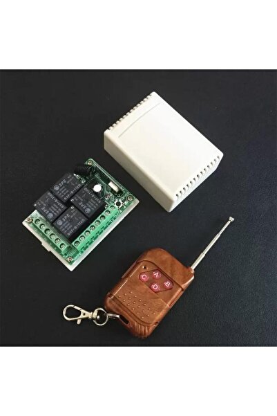 TLS Robotik 4 Kanallı Kablosuz Kumandalı Rf Alıcılı Röle Modülü Dc 12v 433mhz