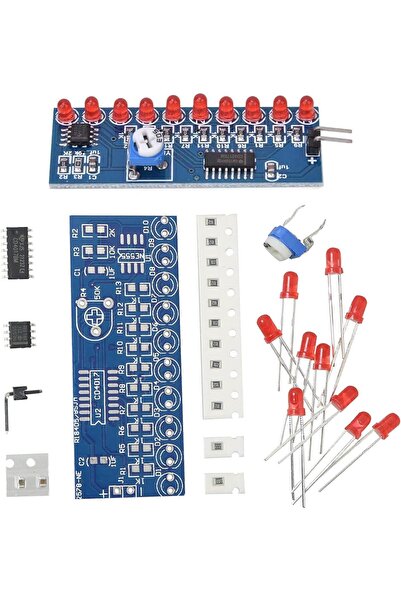 TLS Robotik NE555 + CD4017 Kayan Işıklı Devre Kendin Yap Seti