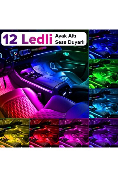 Genel Markalar BMW i3 i4 i5 i7 i8 Serisi Uyumlu 12 Ledli Ayak Altı Sese Duyar...