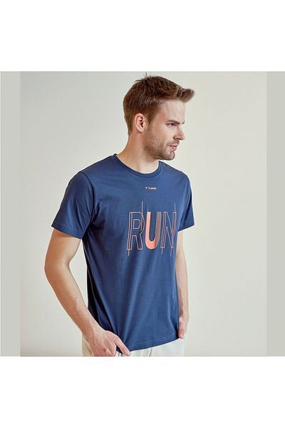 hummel Ανδρικό μπλουζάκι με λαιμόκοψη τύπου Navy Blue Crew