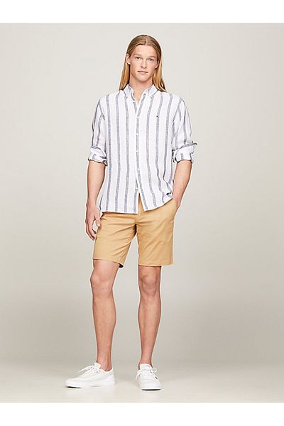 Tommy Hilfiger Linen Triple Stripe Regular Fit Shirt