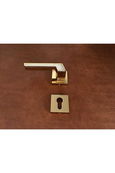 KOLDOOR Yale Steel Door Albatros Volvo Inox Gold - Left Push with Square Badge