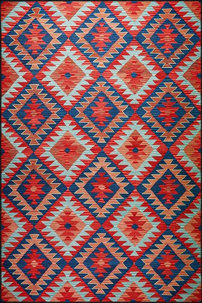 Rugs Modern Halı Pink Diamond Patterned Geometric Modern Decorative Carpet 4443