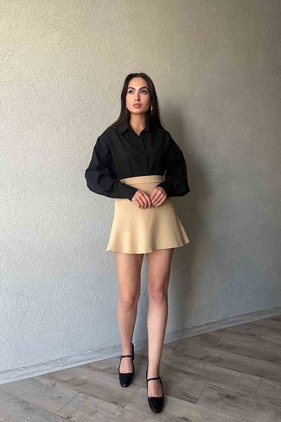 Seda Yalçın Atelier Mink Flounce Mini Skirt