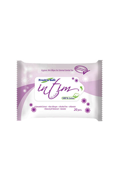 FRESHNSOFT Fresh'n Soft Body Care - İntim Dış Genital Bölge Temizleme Mendili 1 Paket 20 Yaprak