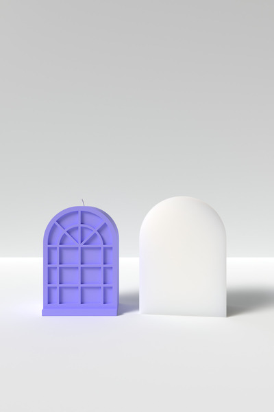 Cageartstudio Desenli Pencere Şeklinde Mum Silikon Kalıp  - Pencere Mum Kalıb...