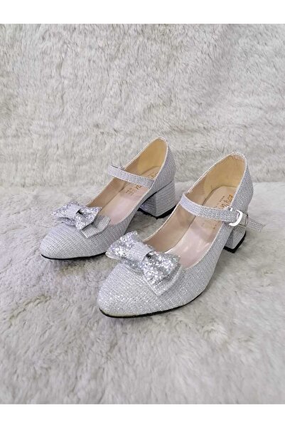 Özgür Kids SİVRİ BURUN KALIN TOPUKLU KIZ ÇOCUK TOPUKLU ABİYE AYAKKABI