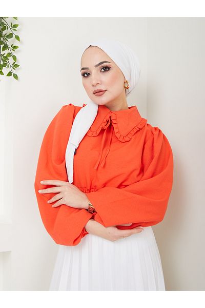 VOLT CLOTHİNG Γυναικεία μπλούζα Hijab με γιακά μωρού Ayrobin