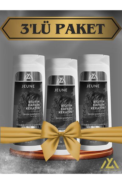 Lucifer Michaelson JEUNE 3 Pack Shampoo Keratin - Caffeine - Biotin 300ml
