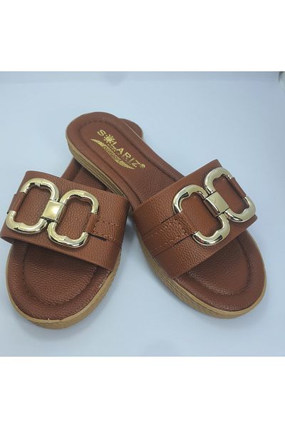 NewOneMall NewMallOne Women's White Daily Slippers Stylish Comfortable Buckle Home Sea Beach Guest Dowry Slippers