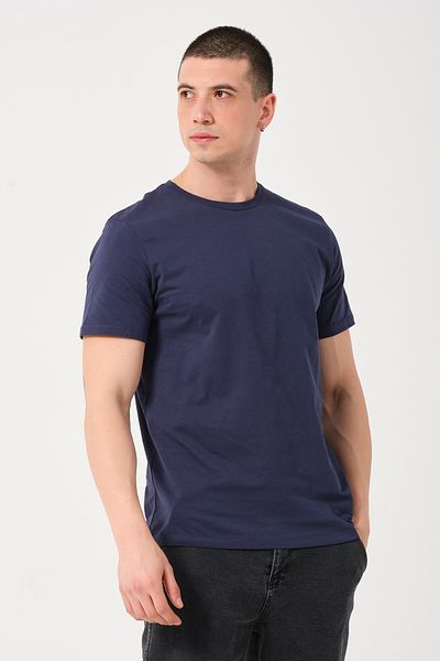 Owut Collection Ανδρικό μπλουζάκι Navy Blue Crew Neck Slim Fit