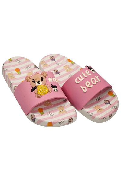BiDünya Gezer Patterned - Non-Slip Sole Children's Slippers, Daily Use for Sea, Pool and Beach