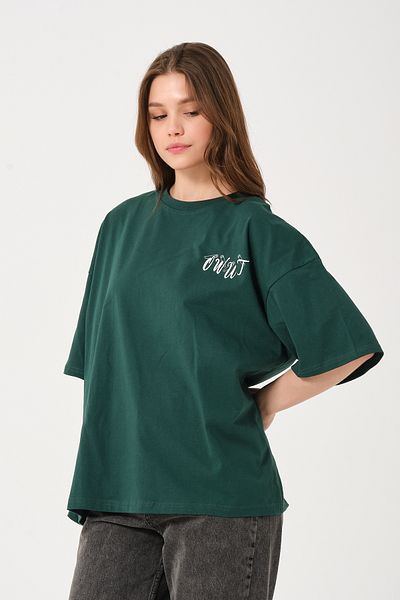 Owut Collection Μπλουζάκι Unisex Σκούρο Πράσινο Πλήρωμα με στάμπα Oversize