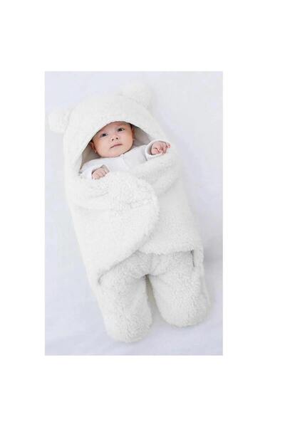 CNGZSHOP Welsoft Dış Kundak Bebek Battaniye Uyku Tulumu Ayaklı 0-12 Ay (İÇ DI...
