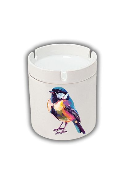 lili hediyelik Modern Bird Printed Ashtray Ash Tray