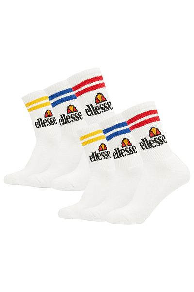 Ellesse PULLO Unisex-Sportsocken – 6 Paar, Tennis- und Crew-Socken, Logo