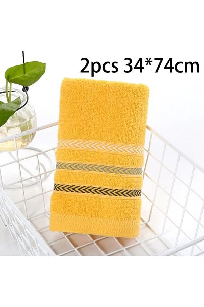 Choice 2pcs Cotton Towel Wheat Ear Style Towel Quick Absorbent Soft Quick Dry Face Towel Bathroom Hotel ...