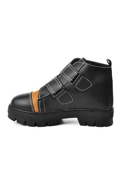 Aspor Παιδικές μπότες Black Camel Fur Inside Velcro
