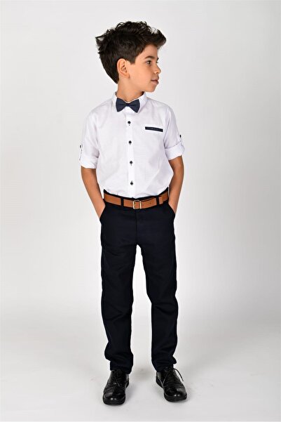 Buse&Eylül Bebe Belted Bow Tie Boy's Set