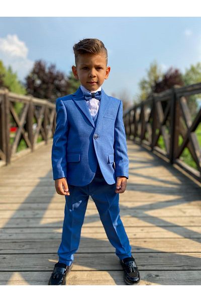 Buse&Eylül Bebe Blue Five Piece Boy Suit