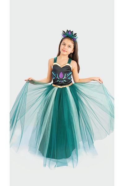 Buse&Eylül Bebe Frozen Character Anna Girl's Birthday Party Concept Dress