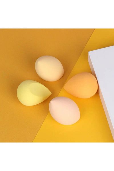 Cosmetichane Colorful Makeup Sponge Set with Plastic Box 4 Pieces