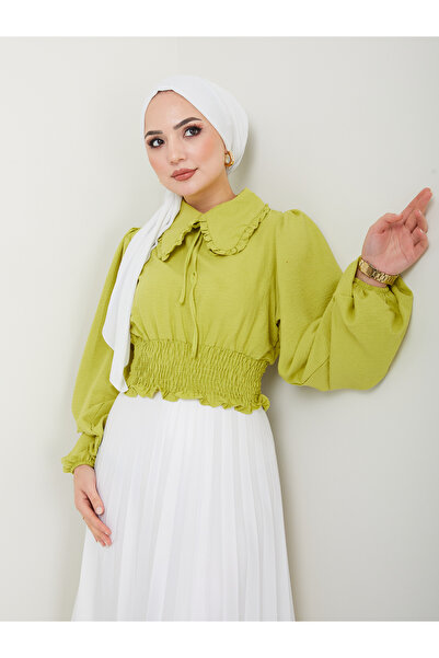 VOLT CLOTHİNG Γυναικεία μπλούζα Hijab με γιακά μωρού Ayrobin