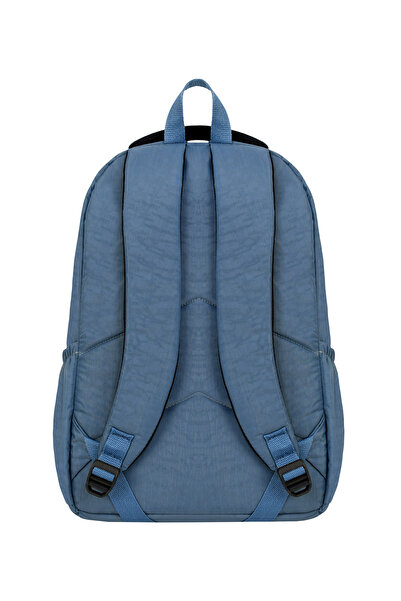 Çantaland Luxury Crinkle Fabric High School and Middle School Backpack, Crinkle Schoolbag, Monkey Keychain Gift