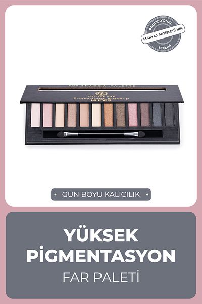 Cocosh She Nudes 12-Piece Eyeshadow Palette - Natural Earth Tones, High Pigmentation, Non-Lumping, Easy Dispersion