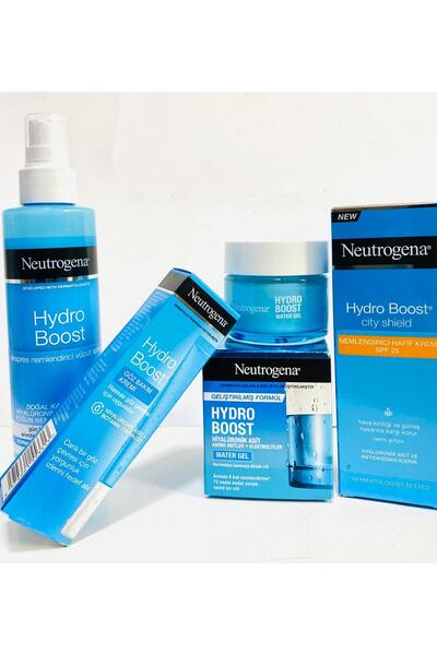 Neutrogena hydro Boost vucut spreyi+göz bakım kremi + nemlendirici krem + hiyaluronik asit water gel