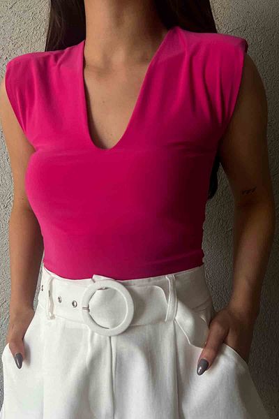 Seda Yalçın Atelier Fuchsia Padded Detailed Blouse