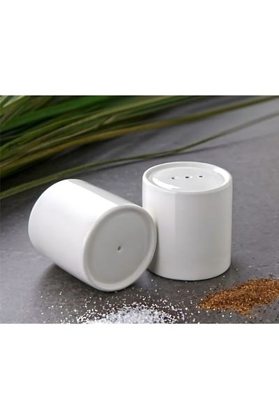 TAGESAN Porcelain Salt Shaker Pepper Shaker Set, White, Modern Design 5.5Cmx6.00Cm