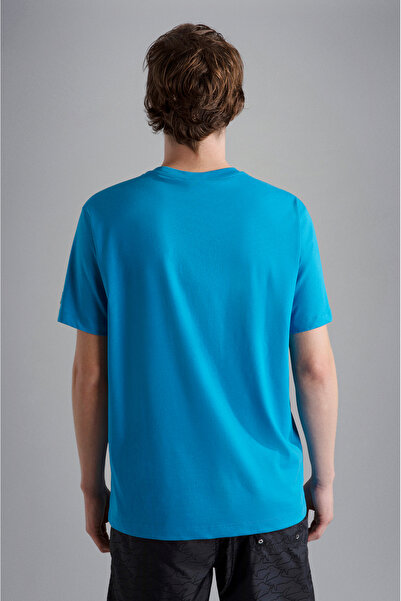 PAUL&SHARK MEN'S KNITTED T-SHIRT C.WCOTTON