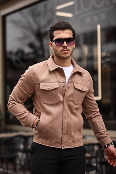 Oliggopol Jachetă sezonieră din piele de căprioară pentru bărbați