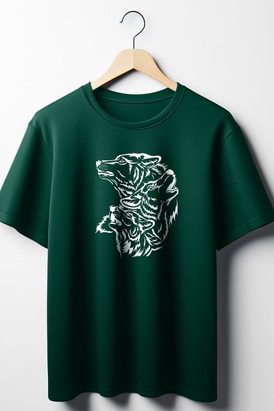 Vordevia Μπλουζάκι Unisex με στάμπα Wolf Oversize Crew Neck Wide Fit