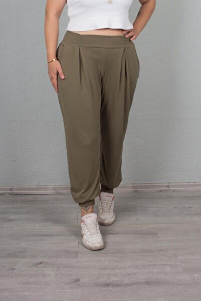 Truva XXL Large Size Shalwar Trousers Green P332